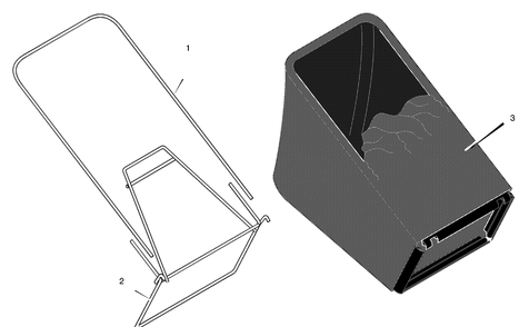 Bag Assembly Diagram and Parts List for 206230X99B 2001 Briggs and Stratton Lawn Mower